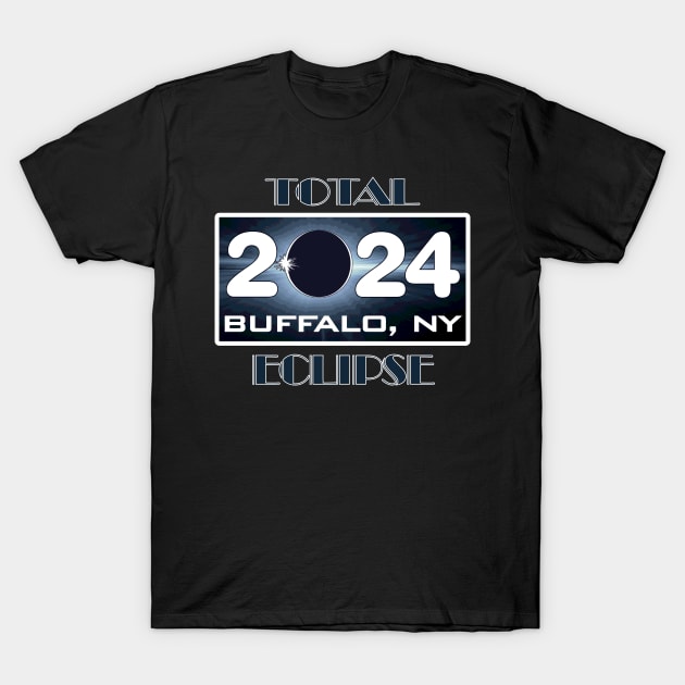 Eclipse Buffalo New York Total Solar Eclipse April 2024 Totality T-Shirt by DesignFunk